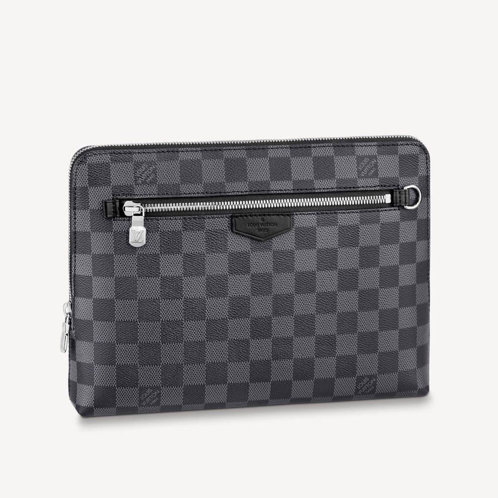 EUC Louis Vuitton New Pouch Damier Graphite